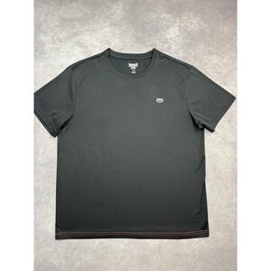 Tapout Shirt Mens Large Black Athletic Performance Tee Red Stitch Polyester Logo